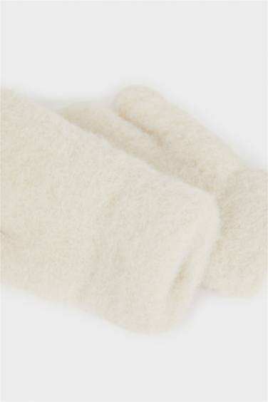 Kız Bebek İçi Suni Yünlü Penye Eldiven