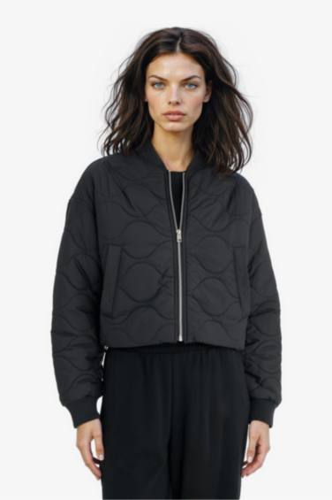 Regular Fit College Collar Waterproof Bomber Jacket