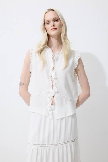 Regular Fit Crew Neck Long Sleeve Blouse