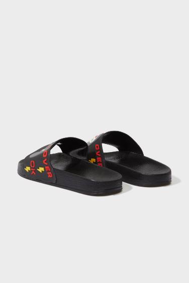 شبشب جينز ولادي بكعب سميك