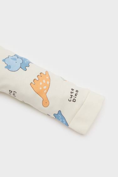 جمبسوت بيبي ولادي حديثي الولادة ممشط بطبعة ديناصور