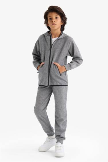 بنطلون سويت بانتس جوجر اولادي قصة عادية ميلانج أنثرا