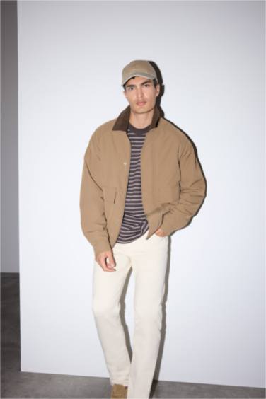 Veste à col chemise avec poches Coupe régulière