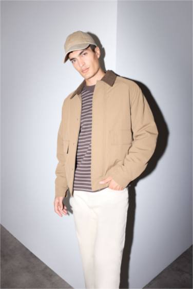 Veste à col chemise avec poches Coupe régulière