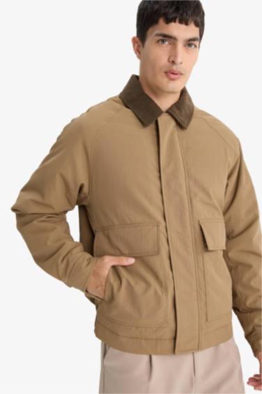 Veste à col chemise avec poches Coupe régulière