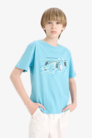 Boy Crew Neck Printed Short Sleeve T-Shirt