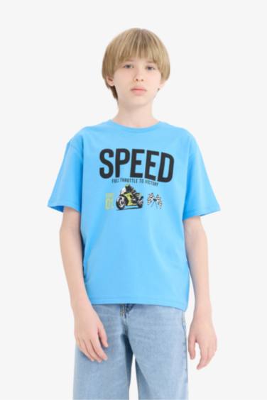 Boy Crew Neck Printed Short Sleeve T-Shirt