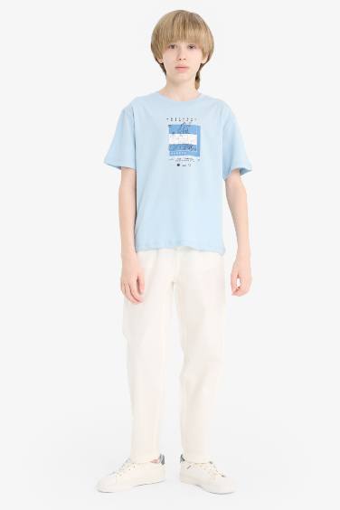 Boy Crew Neck Printed Short Sleeve T-Shirt