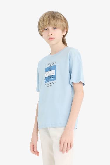 Boy Crew Neck Printed Short Sleeve T-Shirt