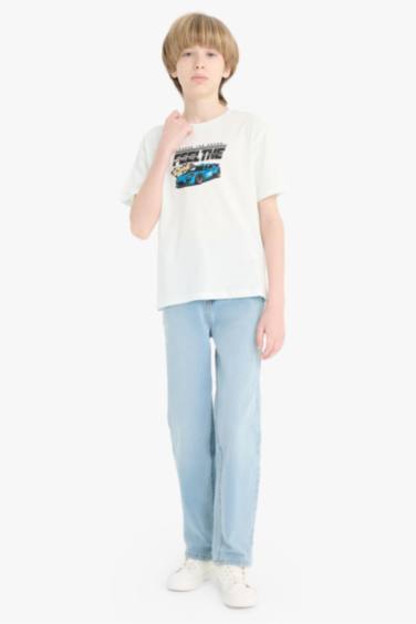 Boy Crew Neck Printed Short Sleeve T-Shirt