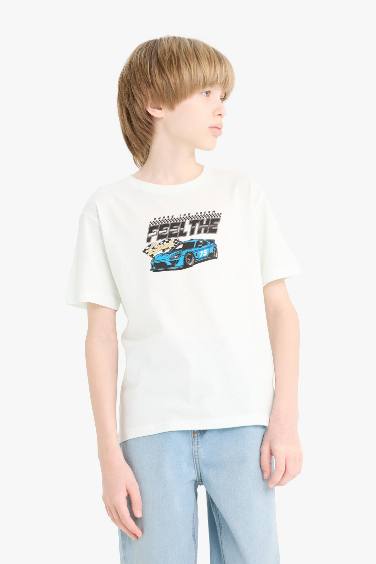 Boy Crew Neck Printed Short Sleeve T-Shirt