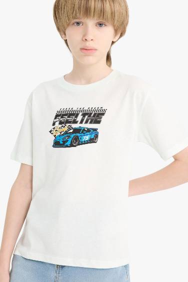 Boy Crew Neck Printed Short Sleeve T-Shirt