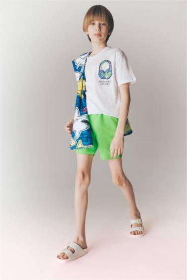 Boy Crew Neck Printed Short Sleeve T-Shirt