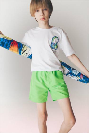 Boy Crew Neck Printed Short Sleeve T-Shirt