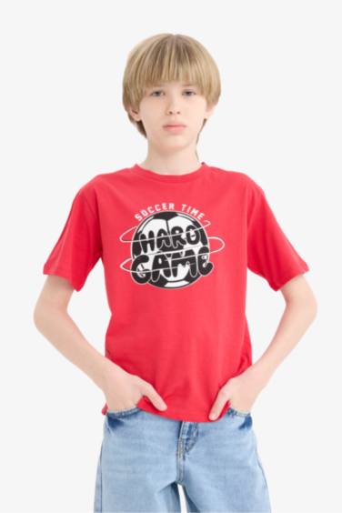 Boy Crew Neck Printed Short Sleeve T-Shirt