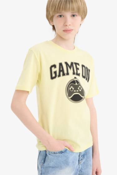 Boy Crew Neck Printed Short Sleeve T-Shirt