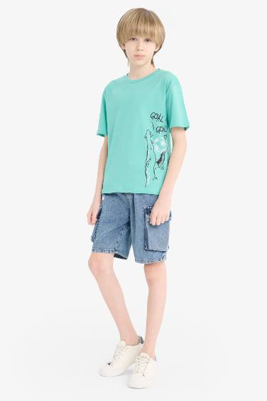 Boy Crew Neck Printed Short Sleeve T-Shirt