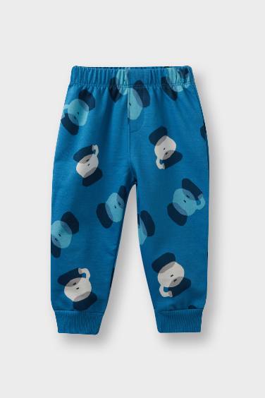 طقم اولادي سويت شيرت وسويت بانتس قماش خفيف قصة عادية - قطعتين