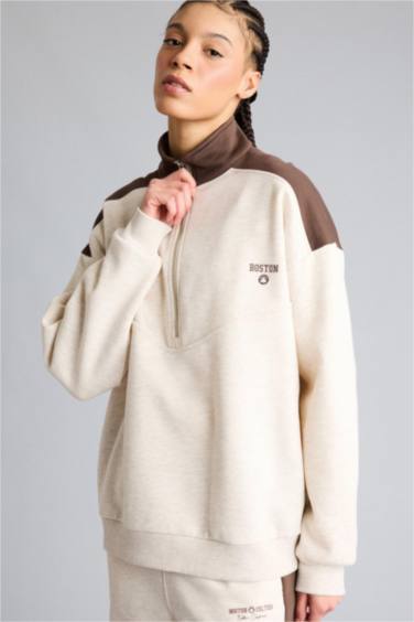 سويت شيرت اوفر سايز NBA بوسطن سيلتكس بسحاب