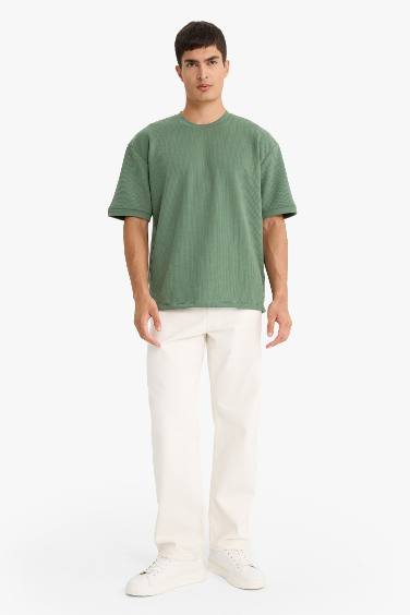 T-shirt oversize à col rond et manches courtes