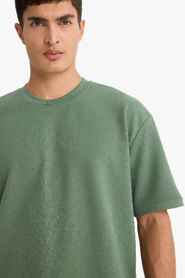 T-shirt oversize à col rond et manches courtes