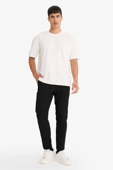 T-shirt oversize à col rond manches courtes