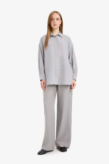 قميص طويل محجبات قصة مريحة ردن طويل