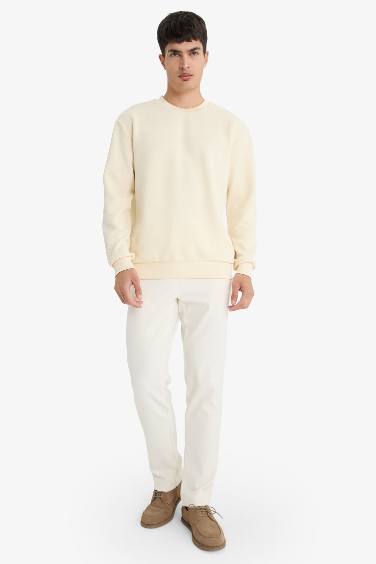 سويت شيرت بقصة عادية برقبة مستديرة