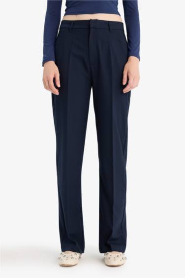 Straight Fit Regular Waist Standard Length Trousers