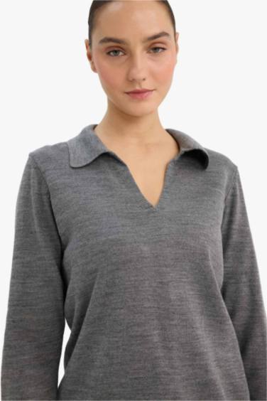 بلوز صوف قصة عادية بياخة بولو