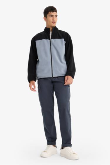 Relax Fit Half Turtleneck fleece Cardigan