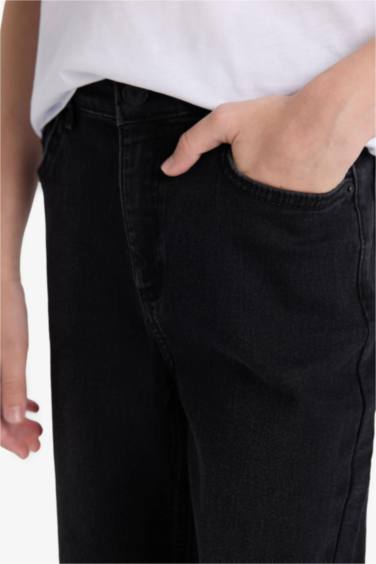 Erkek Çocuk Straight Fit Düz Paça Jean Pantolon