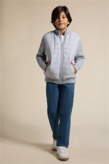 بنطرون جينز ولادي قصة مستقيمة برجل عادي وجيب