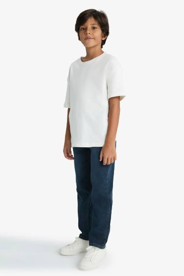 Erkek Çocuk Straight Fit Düz Paça Jean Pantolon