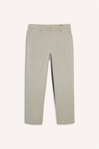 Tailored Regular Fit Düz Paça Fitilli Kadife Pantolon