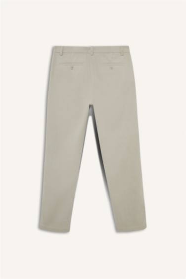 Tailored Regular Fit Düz Paça Fitilli Kadife Pantolon