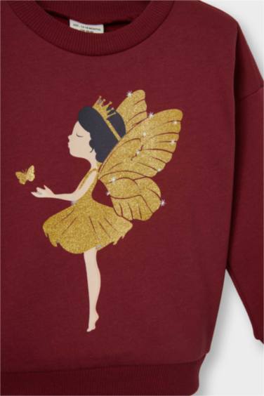 سويت شيرت بيبي بناتي قصة عادية وبطانة ناعمة