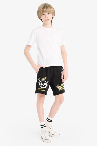 Boy Elastic Waist Printed Shorts