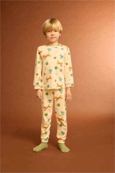 Baby Boy Animal Print Long Sleeve 2 Piece Pajama Set
