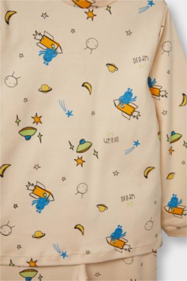 Baby Boy Space Printed Long Sleeve 2 Piece Pajama Set