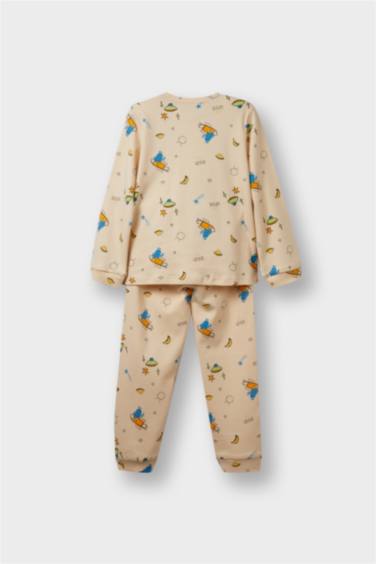Baby Boy Space Printed Long Sleeve 2 Piece Pajama Set