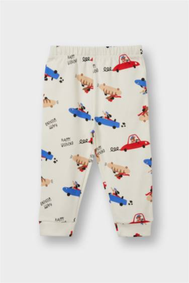 Baby Boy Vehicle Printed Long Sleeve 2 Piece Pajama Set