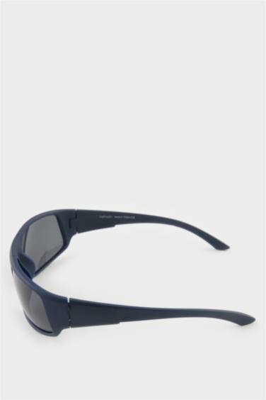 Erkek Oval Mavi Plastik Çerçeve Mavi Cam Polarize Güneş Gözlüğü