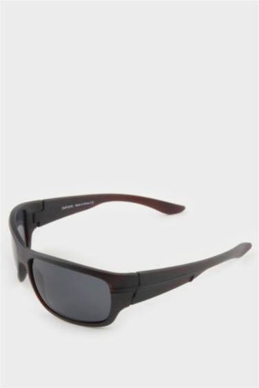 Erkek Oval Siyah Plastik Çerçeve Siyah Cam Polarize Güneş Gözlüğü