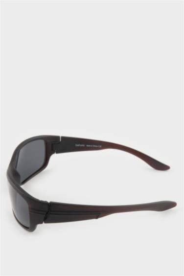 Erkek Oval Siyah Plastik Çerçeve Siyah Cam Polarize Güneş Gözlüğü