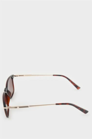 Erkek Klasik Kare Kahve Metal Çerçeve Kahve Cam Polarize Güneş Gözlüğü