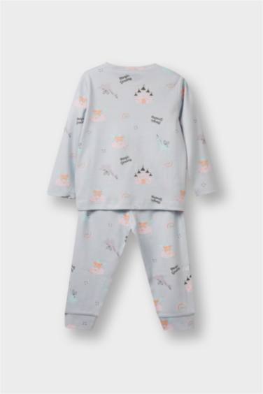Baby Girl Dinosaur Printed 2 Piece Pajama Set