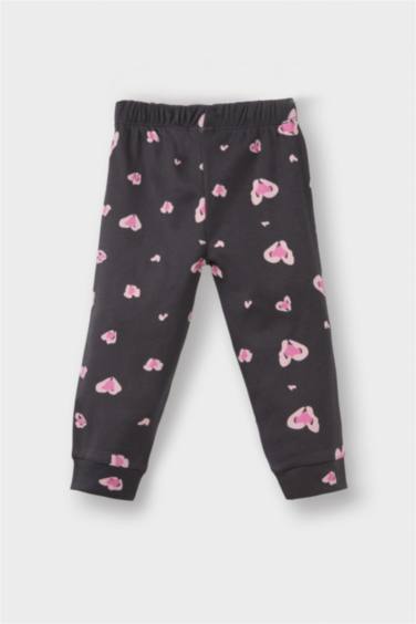 طقم بيجاما اولادي قصة عادية بطبعة قلب - قطعتين