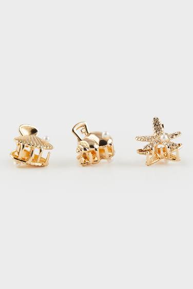 توكة شعر حريمي ذهبي صدفي - 6 قطع