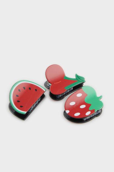 Woman Fruit 3 Piece Latch Hair Clips